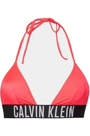 Calvin Klein Top Bikini a Triangolo Donna senza Ferretto, (Signal Red), XS