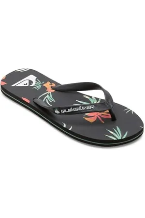 Quiksilver Molokai Art II, Sandali Uomo, Nero, Arancione, Verde, 42 EU