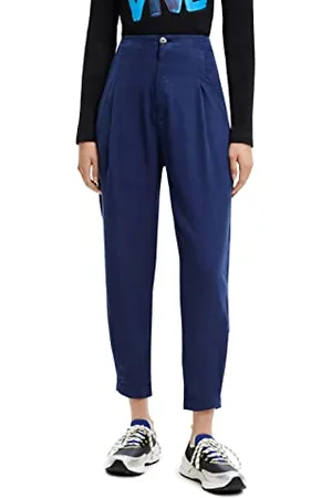 Desigual Pant_solid, 5096 Ink, Pantaloni Casual Donna, L