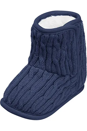 Playshoes Calzature a Maglia Foderate, Stivaletti Unisex - Bimbi 0-24, Blu (Marine 11), 20/21 EU