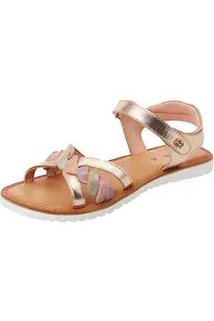 Kickers BETTY, Sandali Bambina, Argento Beige Zebrato, 34 EU