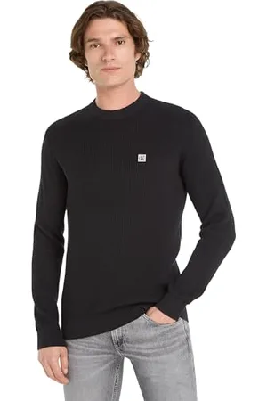 Calvin Klein Jeans Ck Embro Badge Sweater J30j324598, Maglione a collo alto Uomo, (Ck Black), XS