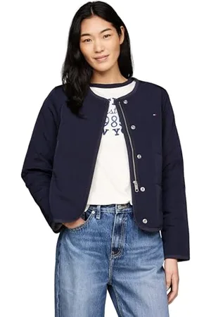 Tommy Hilfiger Donna Giacca Jersey Lined Jacket Leggera, (Desert Sky), XXS