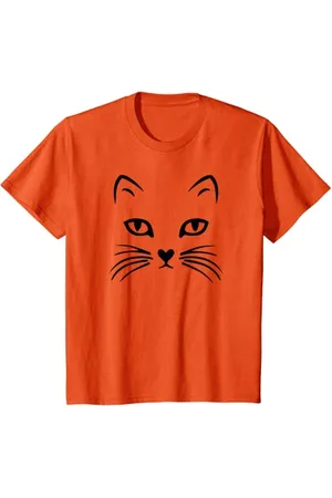 Halloween Bambino Gatto arancione faccia di gatto regalo di Hallowee Maglietta