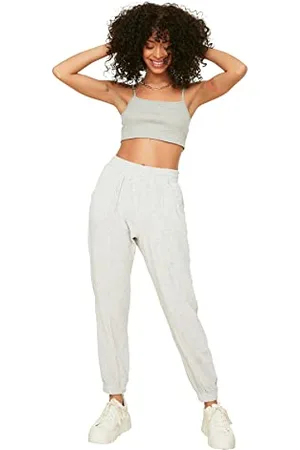 Trendyol Velvet Loose Jogger Knitted Tracksuit Pantaloni della Tuta, S da Donna