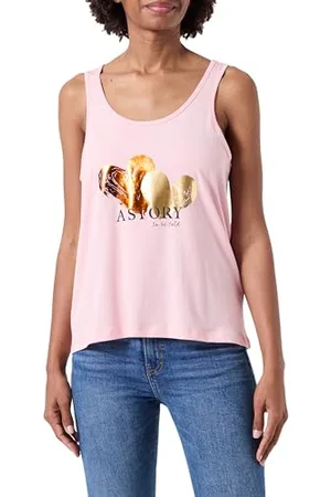 ONLY Onlhenny Life Reg S/L Tank Top Box Jrs Canotta, Colore: Rosa, M Donna
