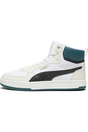 PUMA Caven 2.0 Mid, Scarpe da Ginnastica Unisex-Adulto, White Black Alpine Snow Warm White Gold, 43 EU