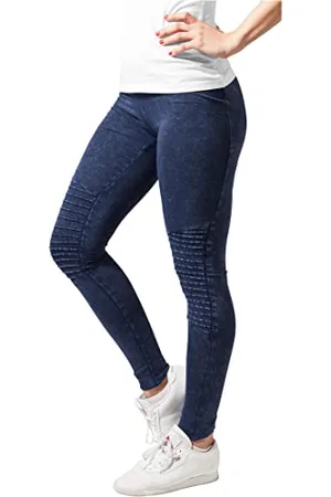 Urban classics Leggings Da Donna In Jersey Denim, (Indigo), 3XL