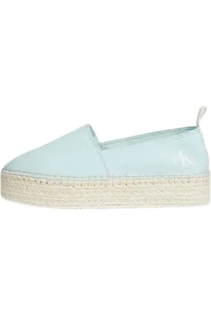 Calvin Klein Jeans Espadrillas Donna Zeppa, Turchese (Blue Glass), 38