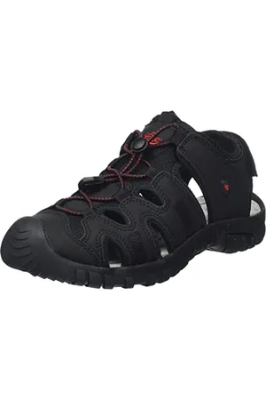 LICO Makira, Sandali Unisex-Adulto, Nero/Rosso, 42 EU