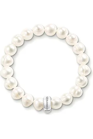 Thomas Sabo Charm Club Bracciale da Donna, 925 e Perla, Misura L