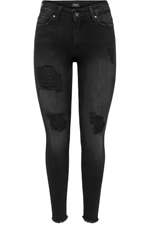 ONLY ONLBLUSH Mid SK Raw Ank DEST TAI099 Noos Jeans, , M/30 da Donna
