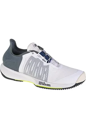 Wilson Scarpe da tennis per uomo, KAOS RAPIDE, Bianco/Grigio/Grigio, 47 1/3, Per tutte le superfici, Per tutti i tipi di giocatori, WRS327040E120