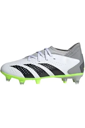adidas Predator Accuracy.3 Soft Ground Boots, Scarpe da Calcio, Cloud White/Core Black/Lucid Lemon, 28.5 EU