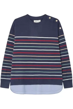 Springfield SPRINGFILED Two-Material Striped Jumper Polo a Maniche Lunghe, , M Donna