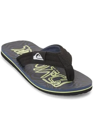 Quiksilver Molokai Layback II Youth, Sandali, Black/Green/Blue, 30 EU