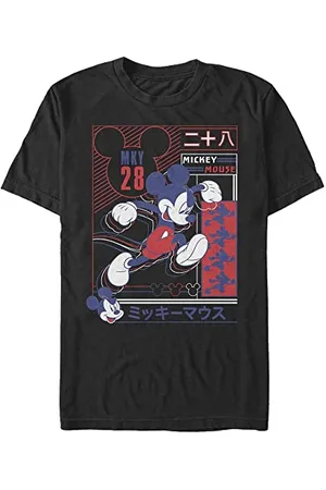 Disney Classic-Sporty Technical Mickey Organic Short Sleeve T-Shirt, Black, XXL Unisex