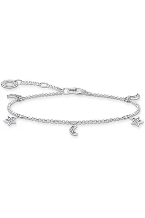 Thomas Sabo Bracciale con Stella e Luna, in Argento Sterling 925 e Argento, Argento, A1994-051-14-L19v