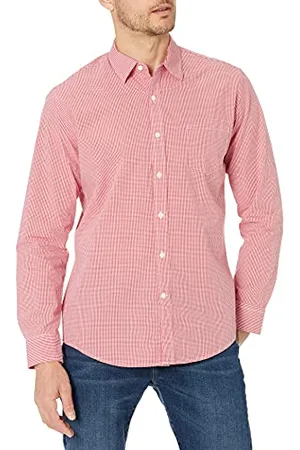Amazon Camicia Casual in Popeline a Maniche Lunghe vestibilità Regular Uomo, , XXL
