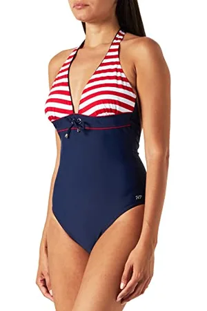 Haute Pression Y1006 Costume Intero, (Marine (Rayé Rouge), Taglia Produttore: 44 Donna