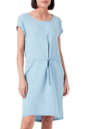 ONLY Onlpema May Life SS DNM Abito Qyt Vestito, Blu Denim Chiaro, M Donna