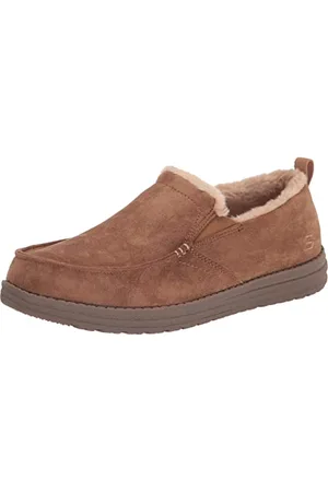 Skechers Melson Willmore, Pantofole Uomo, Microfibra Tan, 39.5 EU