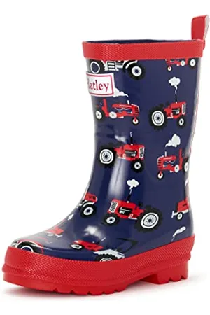 Hatley Regenstiefel Printed Wellington Rain Boot, Stivali da Pioggia Bimbo 0-24, Traktor-Red Farm Tractors, 20 EU