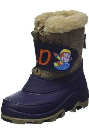 mc kinley McKINLEY Teddy III, Scarpe da Trekking Unisex-Bambini, Blu Scuro/Marrone, 18 EU