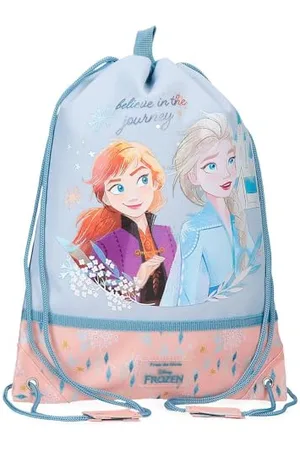 Disney Joumma Bags, Frozen Believe in the journey, zaino per bambini, zaino da scuola, realizzato in poliestere, spalline larghe e regolabili, varie tasche e scomparti., , Zaino sacco