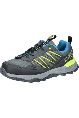 CMP Kids Atik Low WP Outdoor Shoes-3Q67894, Walking Shoe, Graffite-Limegreen, 33 EU