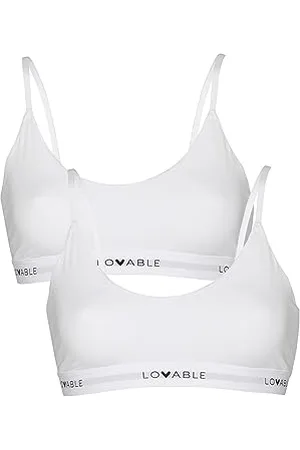 Lovable Reggiseno Crop Top Originals con Logo Donna x2, , M