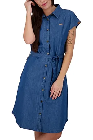 alife kickin Maeveak DNM A Shirt Dress Abito da Donna in Jeans, per Il Tempo Libero, Estivo, in Diversi Colori, , XS
