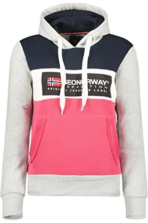 Geographical Norway Golem Lady Felpa con Cappuccio, Grigio Chiaro, XL Donna