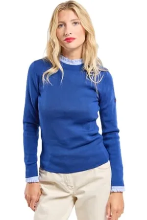 Armor.lux Armor Lux Maglione Marino a Righe in Lana Merino Briac Pullover, , L Donna