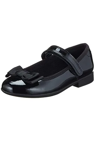 Clarks Scala Tap K, Ballerine, Bambine e ragazze, Nero (Black Pat Black Pat), 28.5 EU
