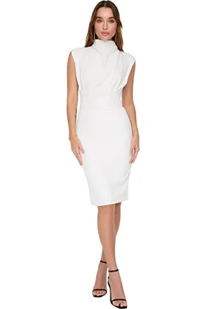Trendyol Women Woven Dress Abito da Donna in Tessuto Midi Basic Slim Fit, , 72