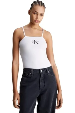 Calvin Klein Jeans Donna Body in Cotone Elasticizzato, (Bright White), XXL