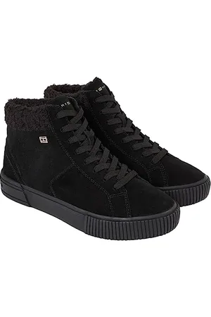 Tommy Hilfiger Sneakers Vulcanizzate Donna Suede Scarpe, (Black), 37 EU
