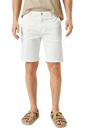 Koton Bermuda Basic in Cotone, con Tasca dettagliata Pantaloncini, (000), 52 Uomo