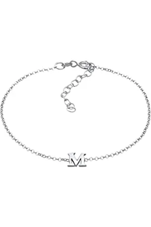 Elli Bracciale Donne Ciondolo lettera M di base in sterlino 925