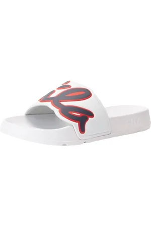 Fila Scritto Slipper Wmn, Sandalo Scorrevole Donna, White Navy, 39 EU