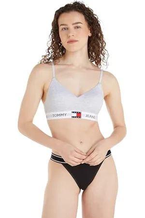 Tommy Hilfiger Donna Bralette Elasticizzata, (Ice Grey Heather), M