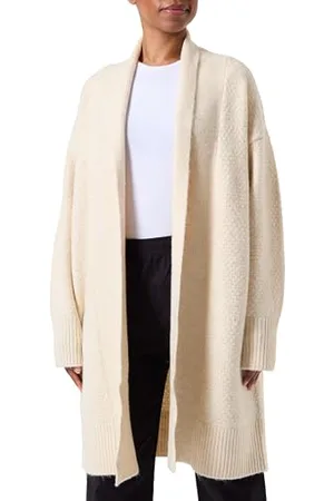 VERO MODA Vmheidi LS Shawlnk Cardigan Open Ga Boo Maglione, Betulla/Dettaglio: Melange, M Donna