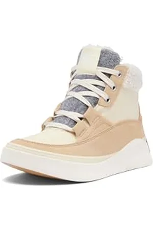 sorel Out N About 4 Mid Sneaker Waterproof, Scarpe da Ginnastica Donna, Honey White/Ceramic, 37 EU