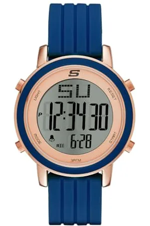 Skechers Orologio Westport da donna, movimento digitale, cassa in lega blu, navy e oro rosa da 40 mm con cinturino in silicone, SR6010
