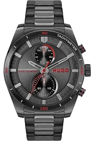 HUGO BOSS Orologio analogico multifunzione al quarzo da uomo Collezione #FAST con cinturino in pelle e in acciaio inossidabile