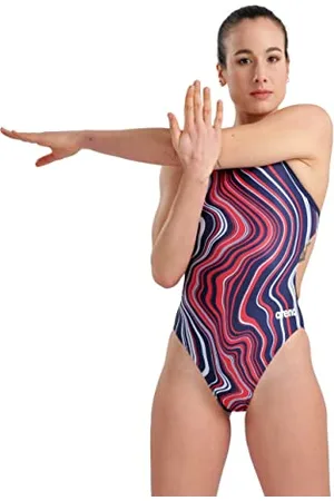 Arena Marbled Costume da Bagno, , 44 Donna