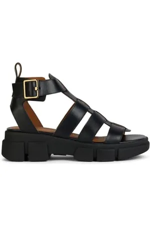 Geox D Lisbona B, Sandali con Zeppa Donna, , 38 EU