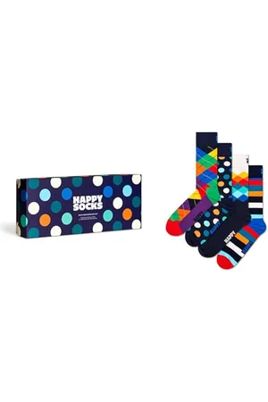 Happy Socks 4-Pack Multi-Color Socks Gift Set Calzini, , Small/Medium Unisex