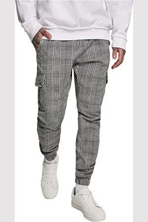 Urban classics Pantaloni Quadrettati Uomo, Pantaloni Cargo con Polsini alle Caviglie, Grandi Tasche Laterali, Diversi Colori e Taglie S - 5XL